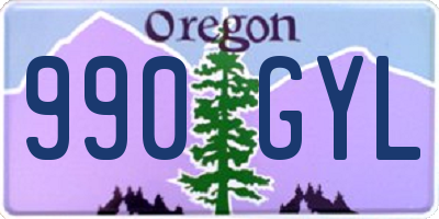 OR license plate 990GYL