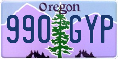 OR license plate 990GYP