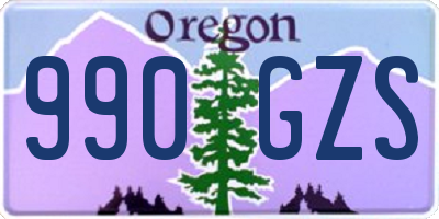 OR license plate 990GZS
