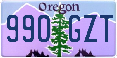 OR license plate 990GZT