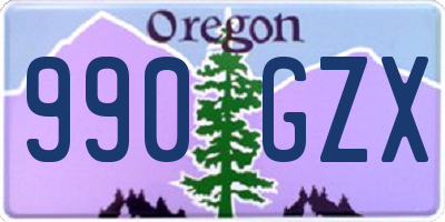 OR license plate 990GZX