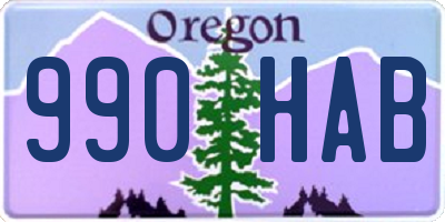 OR license plate 990HAB