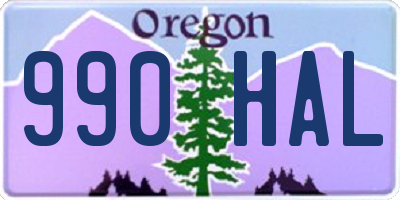 OR license plate 990HAL