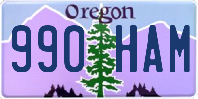 OR license plate 990HAM