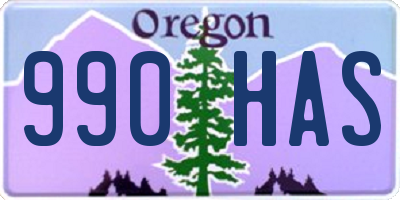 OR license plate 990HAS
