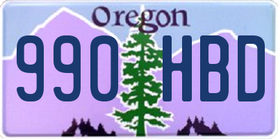 OR license plate 990HBD