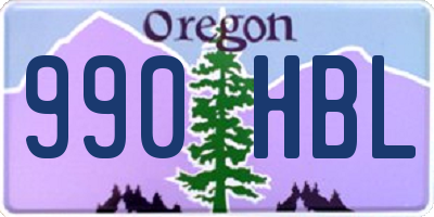 OR license plate 990HBL