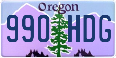 OR license plate 990HDG