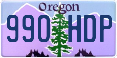 OR license plate 990HDP