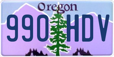 OR license plate 990HDV