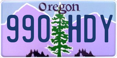OR license plate 990HDY