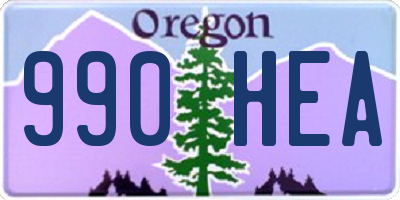 OR license plate 990HEA