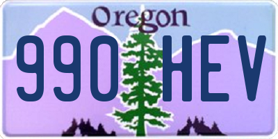 OR license plate 990HEV