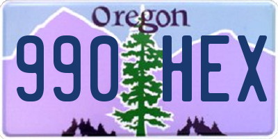 OR license plate 990HEX