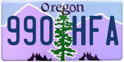 OR license plate 990HFA