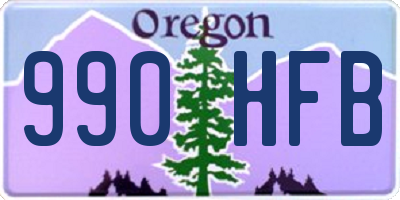 OR license plate 990HFB