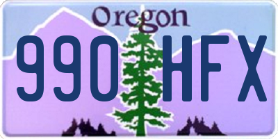 OR license plate 990HFX