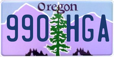 OR license plate 990HGA