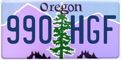 OR license plate 990HGF