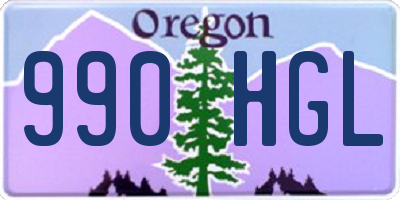 OR license plate 990HGL