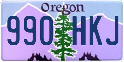 OR license plate 990HKJ