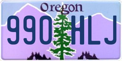 OR license plate 990HLJ