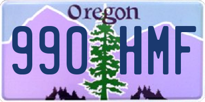 OR license plate 990HMF