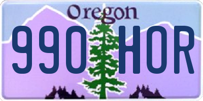 OR license plate 990HOR