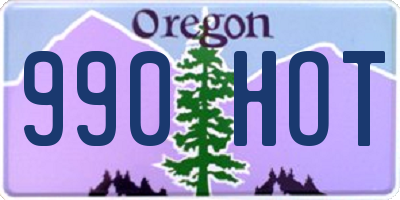 OR license plate 990HOT