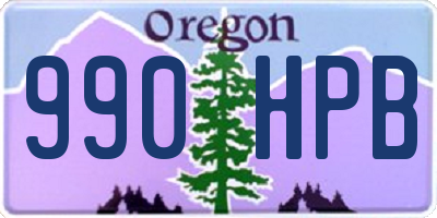 OR license plate 990HPB