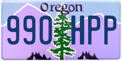 OR license plate 990HPP