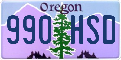 OR license plate 990HSD