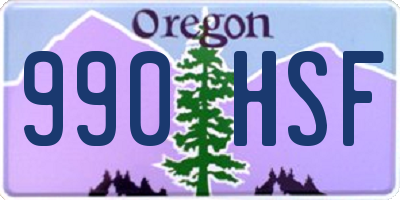 OR license plate 990HSF