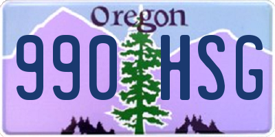 OR license plate 990HSG