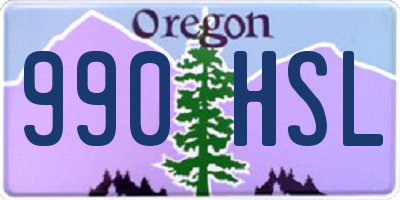 OR license plate 990HSL