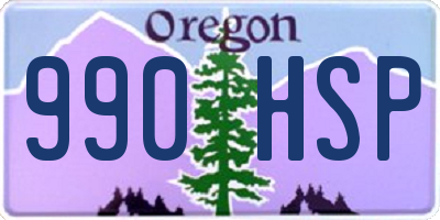 OR license plate 990HSP