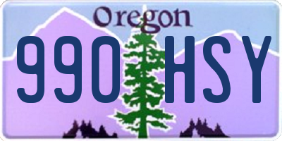 OR license plate 990HSY
