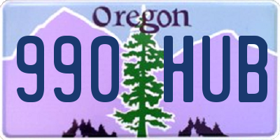 OR license plate 990HUB