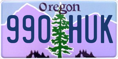 OR license plate 990HUK