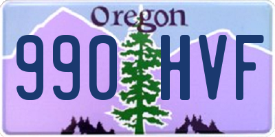 OR license plate 990HVF