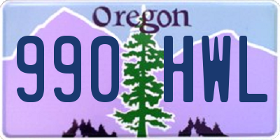 OR license plate 990HWL