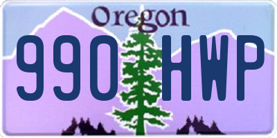 OR license plate 990HWP