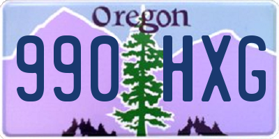 OR license plate 990HXG