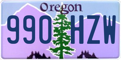 OR license plate 990HZW