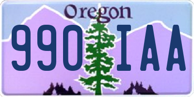 OR license plate 990IAA