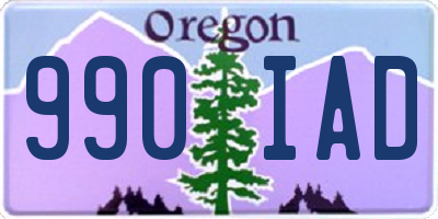 OR license plate 990IAD