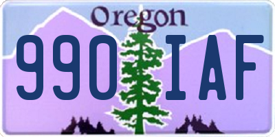 OR license plate 990IAF