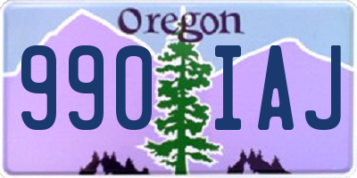 OR license plate 990IAJ