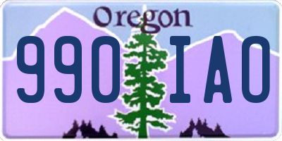 OR license plate 990IAO