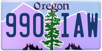 OR license plate 990IAW